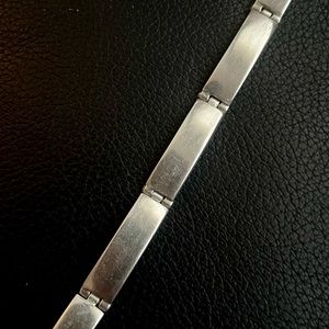 .925 Sterling Silver One of a Kind Custom made Rectangular link bracelet